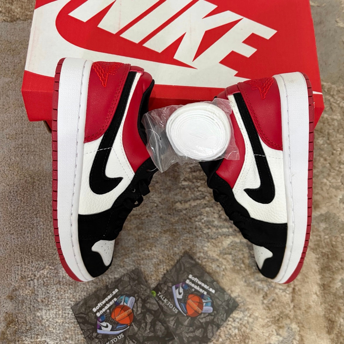 JORDAN 1 LOW “RED WHITE BLACK ”