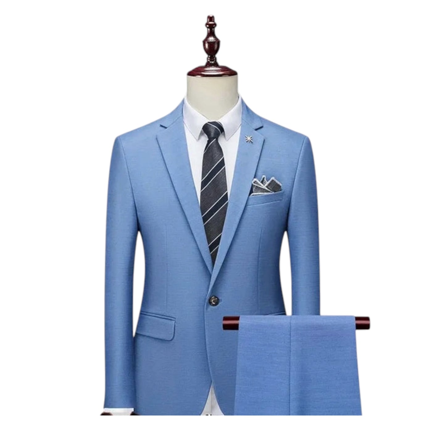 3 piece elegant sky blue